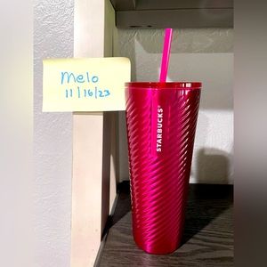 Starbucks stainless steel swirl design